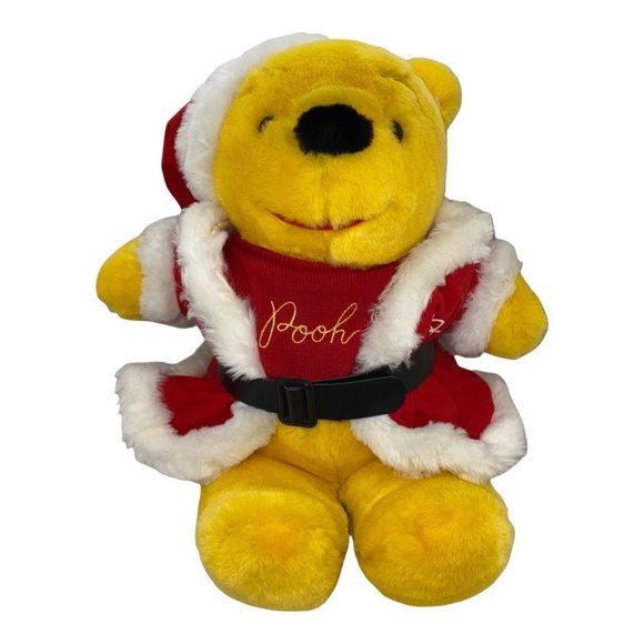 Sears Winnie the Pooh 15" Santa Plush Toy - Picture 2 of 8